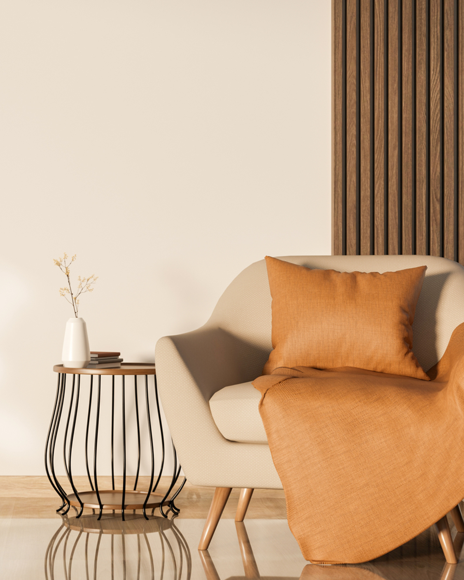 Salon mis en valeur avec mobilier et lumière naturelle soignée